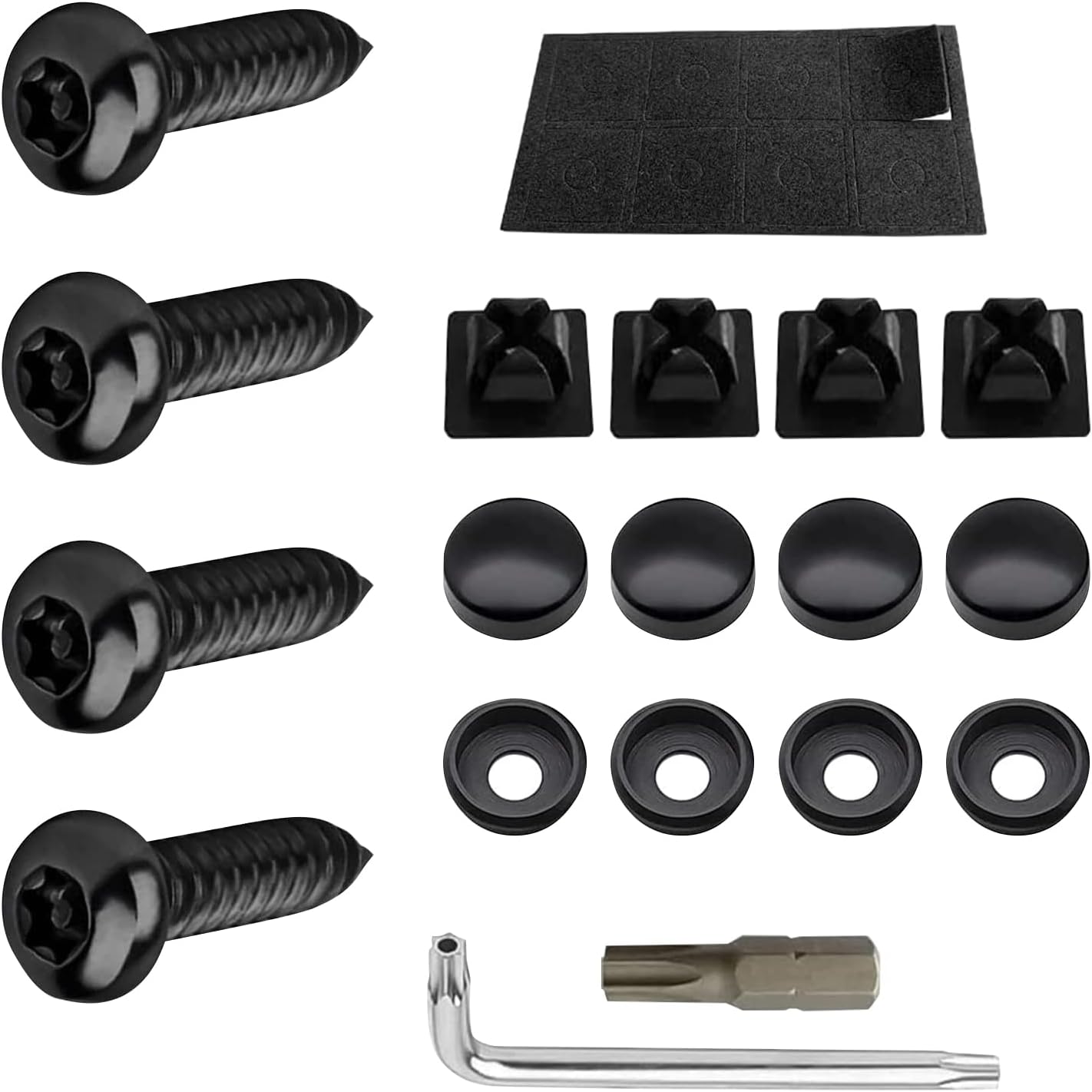 Jawmoy 20 PCS License Plate Screws Kits, Anti Theft License