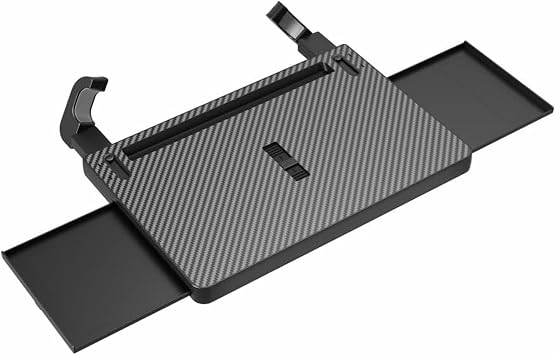 Car Steering Wheel Tray for Audi A4L A6L Q3 Q5 A3 A5 A7 A8 TT, Tray Desk Car Desk Foldable Portable Laptop & Food Tray for Parked Use,B/Carbon Fiber