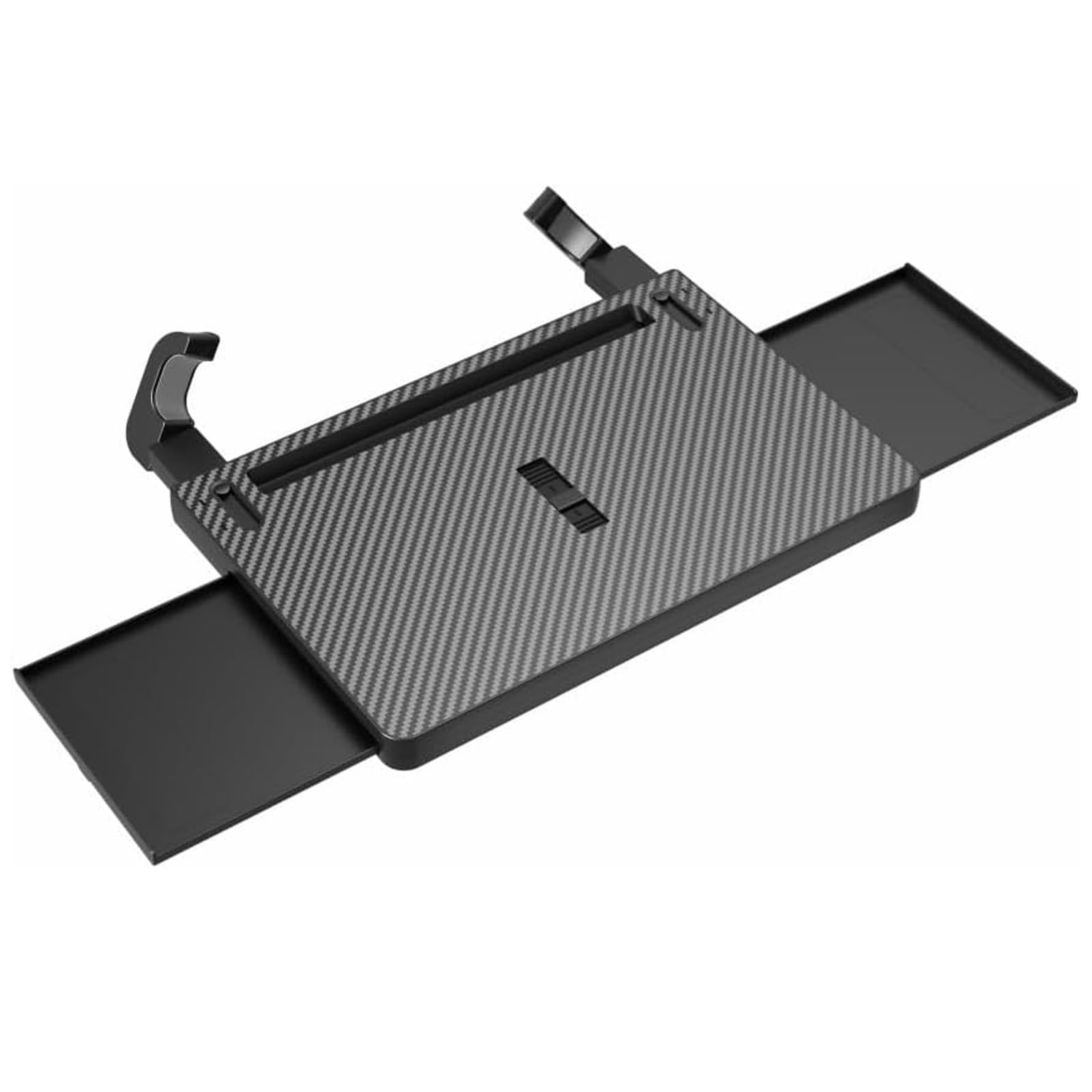 LiYaBaiHuo Car Steering Wheel Tray for Ford Puma/Puma ST SUV, Tray Desk Car Desk Foldable Portable Laptop & Food Tray for Parked Use,B/Carbon Fiber