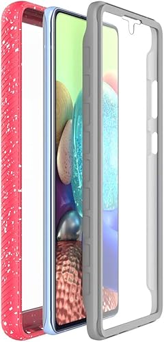 Miniatura 3 de Funda híbrida para Samsung Galaxy A71 5G UW (no compatible con Samsung A71 5G) de cuerpo completo, a prueba de golpes, transparente, a prueba de