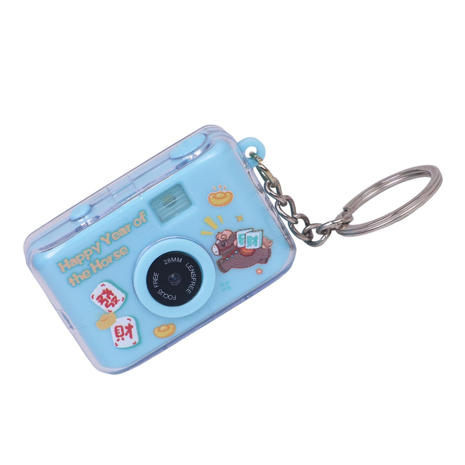 Ksikdeg Unisex Blue Led Illuminated Camera Keychain With Sound Effects & Glow-In-Dark Feature For Party & Gifts Keychain Birthday Gift