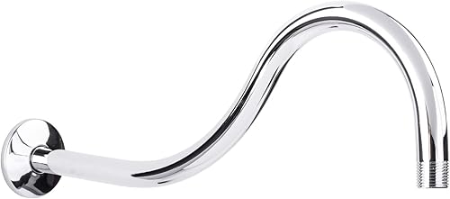 JS Jackson Supplies, brazo de extensión de cabezal de ducha de 16 pulgadas de longitud montada, tubo extensor largo de arco alto, ideal para cabezal