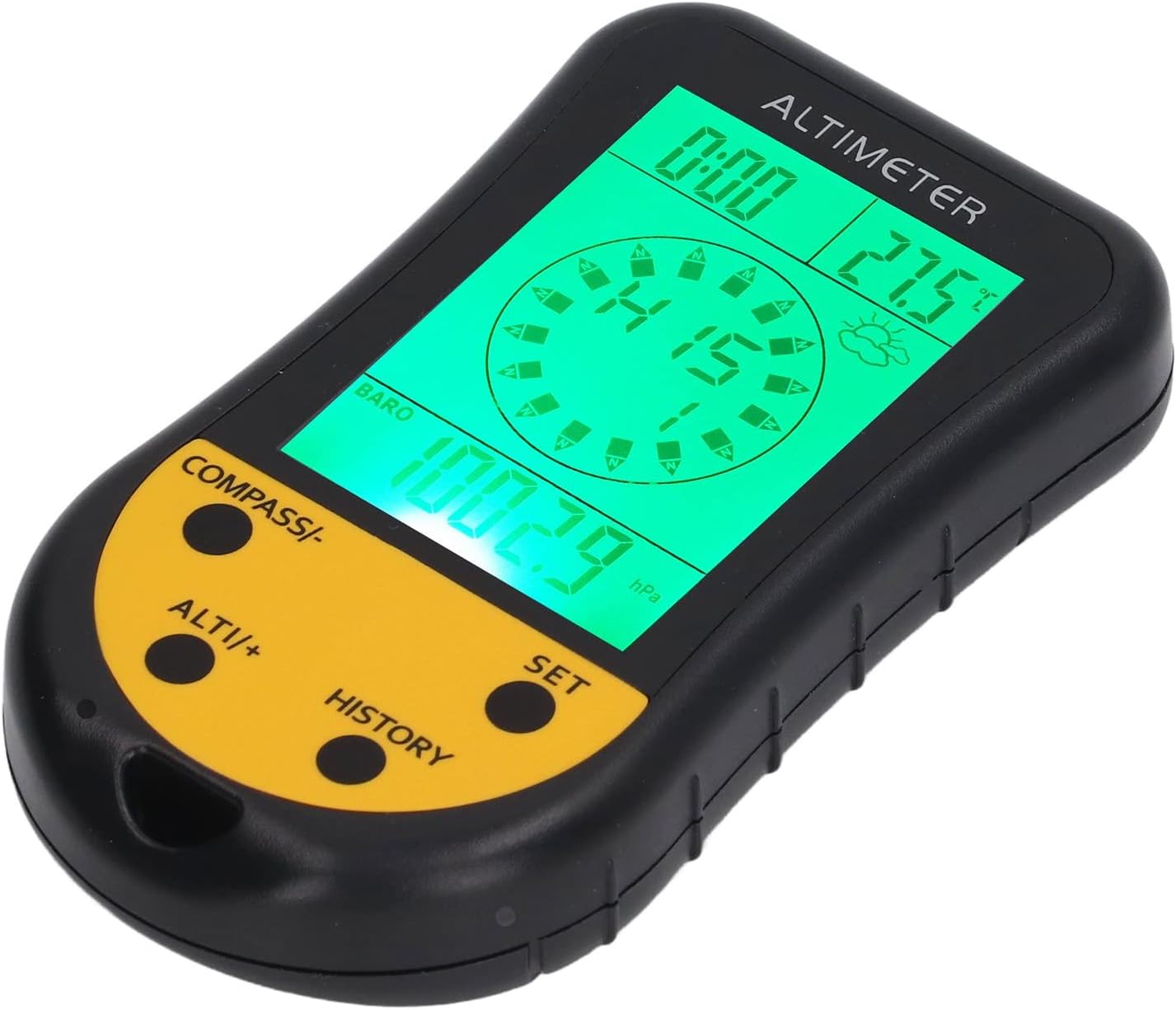 8 in 1 Digital Altimeter Multifunction Barometer Thermometer Weather Sensor with Scratch ABS and Backlight for Outdoor Activities
