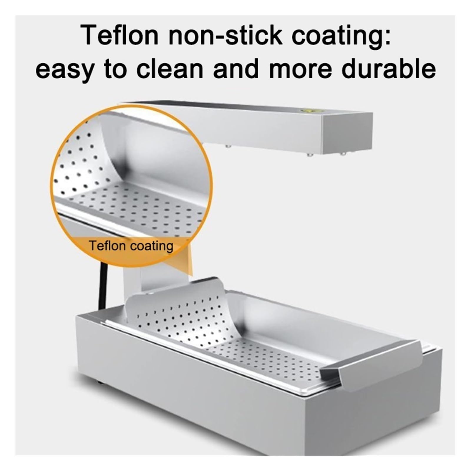 Chauffe-frites Machine D'isolation De Buffet Puce En Acier Inoxydable Table Commerciale Chauffant Gaufre/gâteau/beignets Lampe Chauffante Alimentaire Assure Une Chaleur Constante