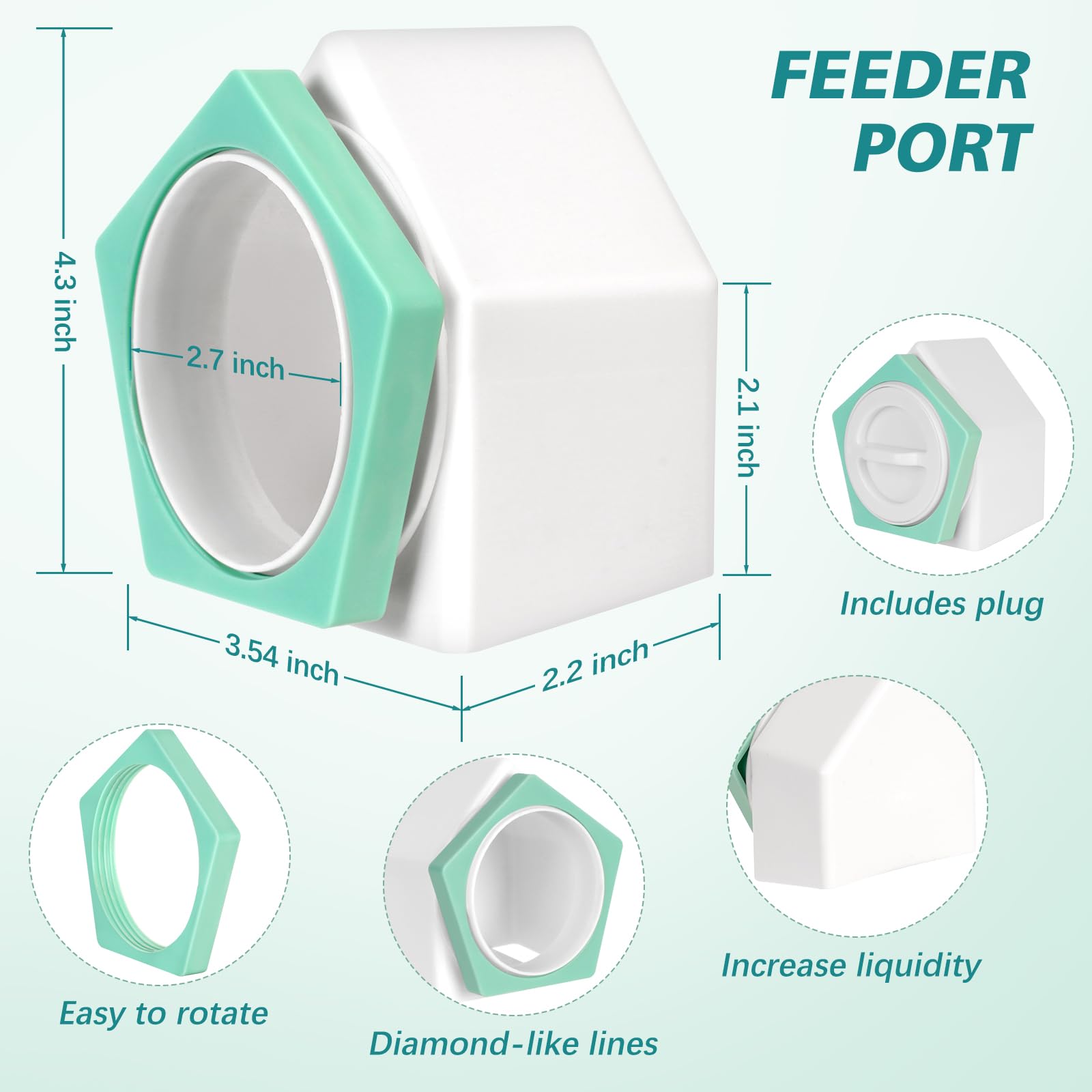Tgeyd - Juego de comedero y bebedero automático para pollos (4.2 galones/9.5 kg) con patas de soporte, diseño de techo inclinado, sistema de alimentación por gravedad para aves de corral, accesorios