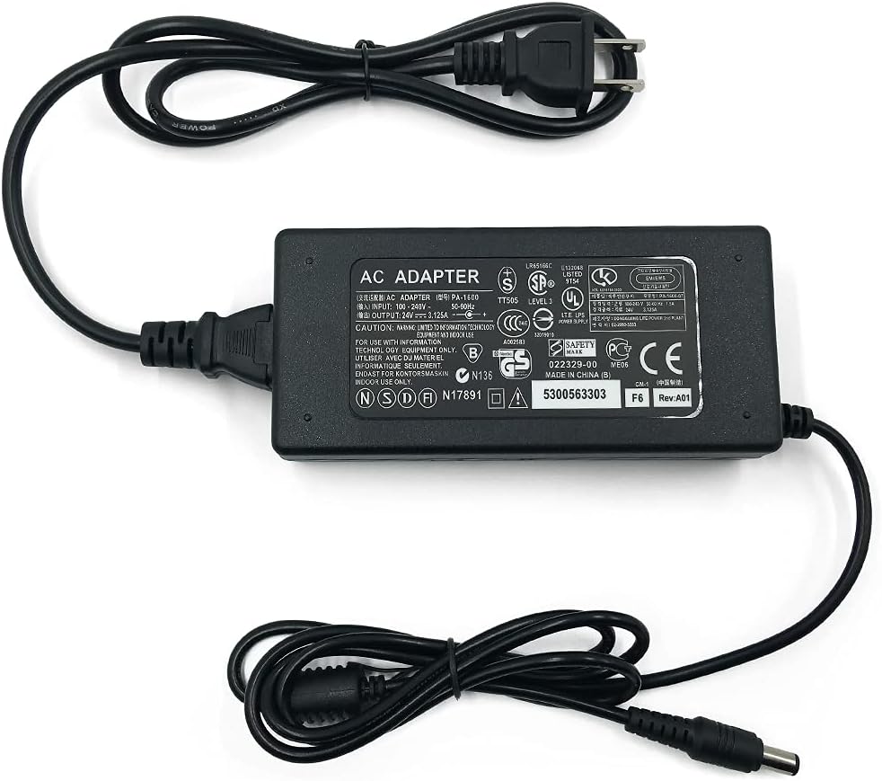 24V 3.125A AC/AD Adapter for Zebra GX420D GK420D GK420T GX420T GX430T ZP550 ZP450 Thermal Desktop Printer 203dpi 300dpi