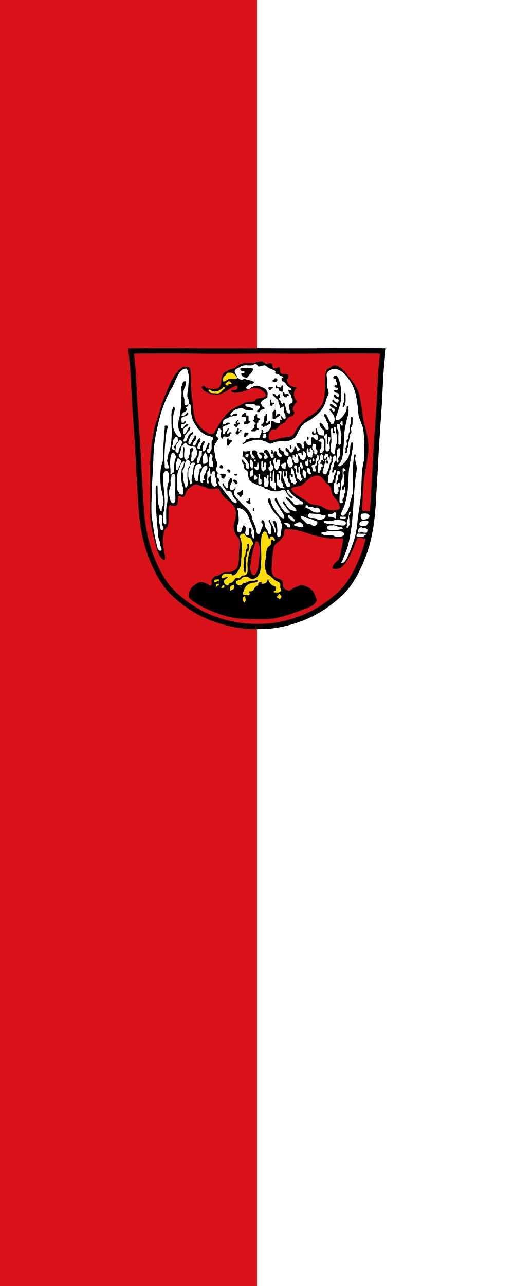 Drapeau Markt Schwaben grand format vertical pour mât officiel de mairie