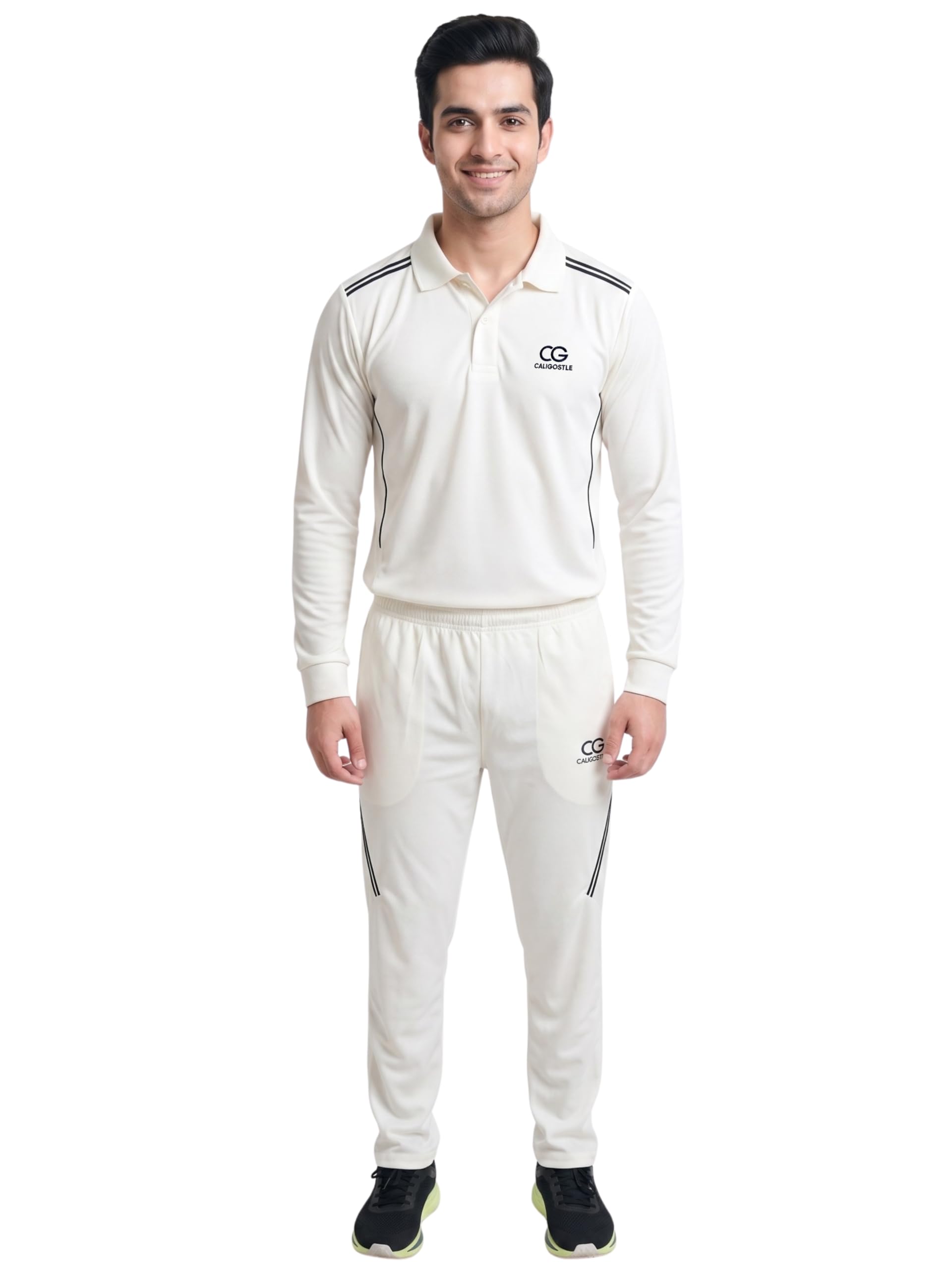 Full Sleeves Cricket Tracksuit for Men (White)-image-0
