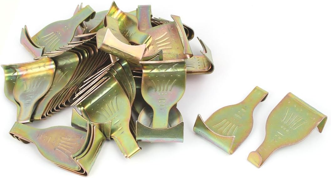 Picture Photo Nails, Screws & Fasteners Frame Hanging Yellow Zinc Plated Rail Moulding Picture Hangers Hook 50pcs