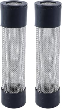 Ausi Stainless Steel Mesh Aquarium Filter Protector Freshwater Saltwater Inlet Pipe Guard Rust Resistant Easy Install  6.5X1.35cm