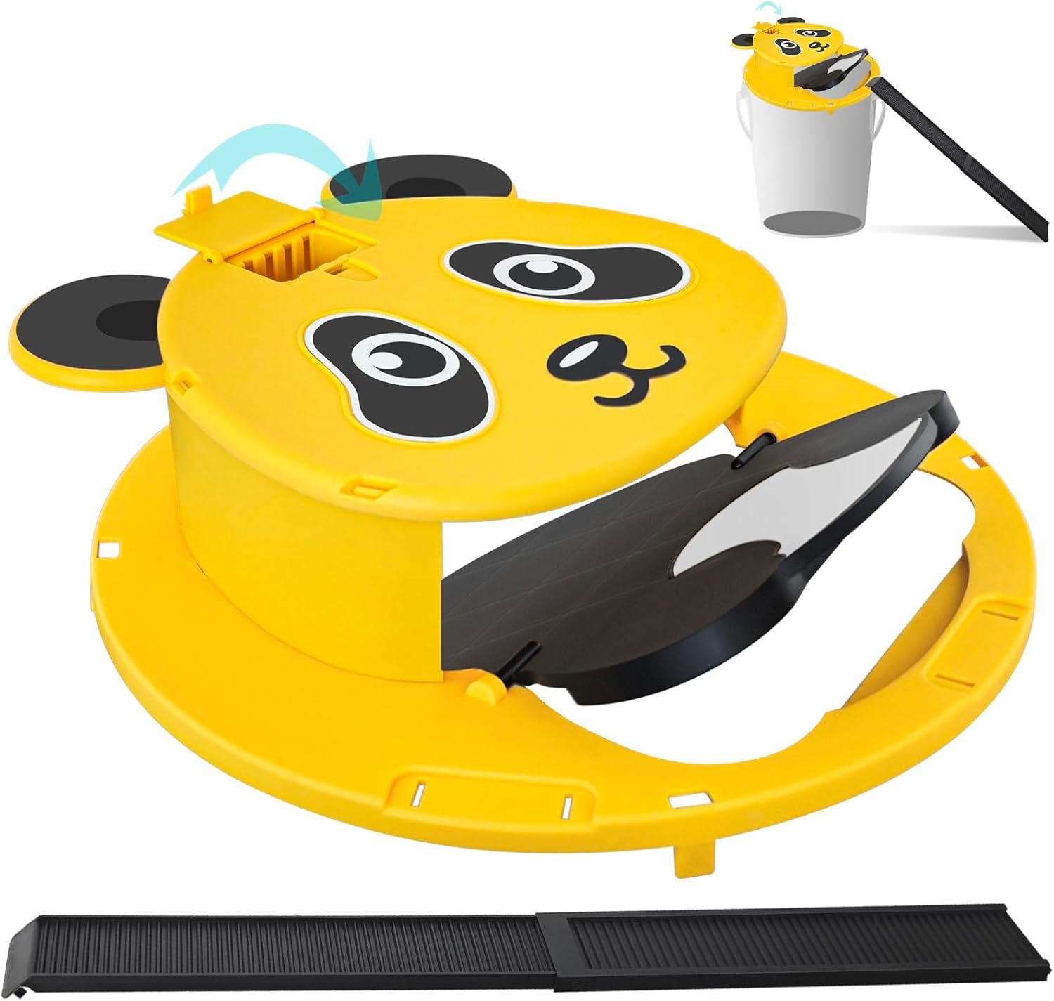 3 Packs Mouse Trap Bucket,Automatic Reset Flip Mouse Traps, Humane Rat Traps Indoor &Outdoor Use,5 Gallon Bucket Compatible,Reusable Mice Catching Tool