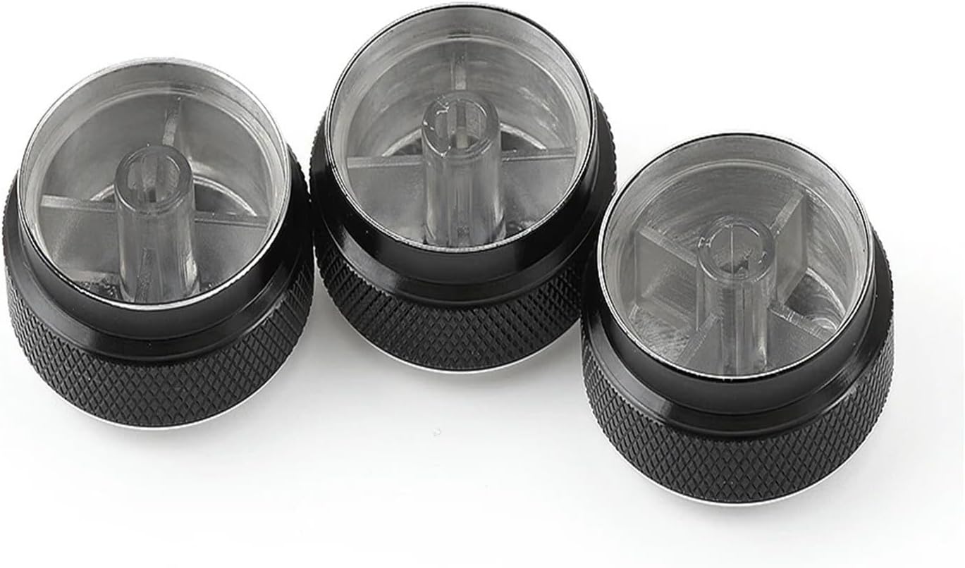 3pcs/Set Air Conditioning Aluminum Alloy Heat Control Knobs