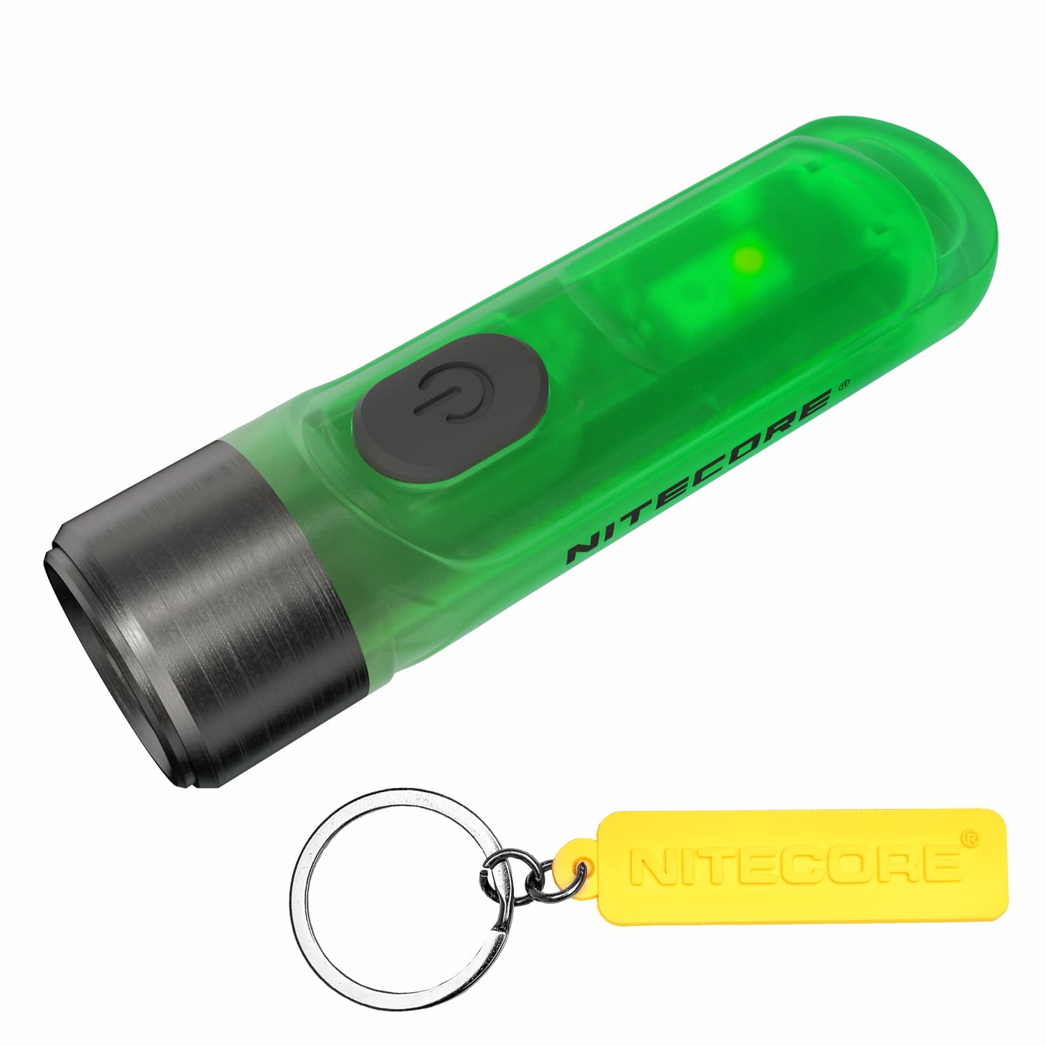 Nitecore Transparent Tiki Gitd 300 Lumen Luminous Body Usb-C Rechargeable Edc Keychain Flashlight With Tag