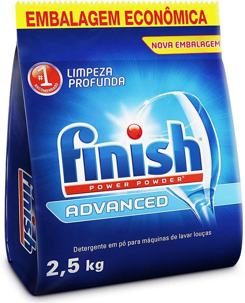 Frete Grátis Finish Power Powder Advanced Detergente Para Lava Louças Em Pó 2,5kg