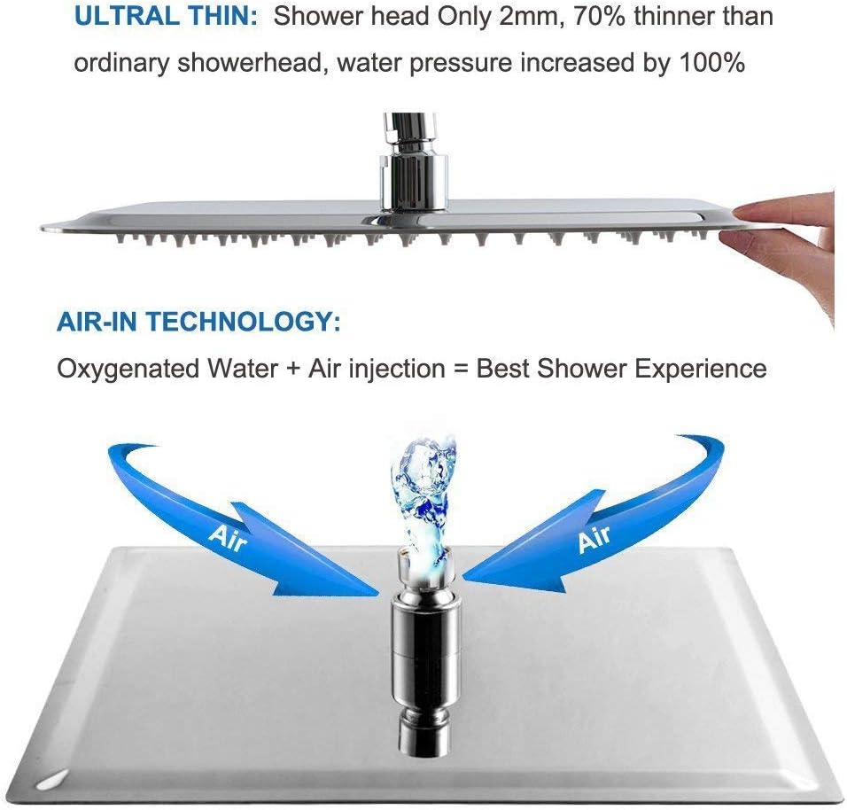 Blасk Frіdау Clеаrаnсе 10 Inch Shower Only Faucet Set Polished Chrome Bathroom Rainfall Shower System with Shower Head and Handle Set Wall Mounted Single Function Mixer Shower Trim Kit with Rough-in Valve