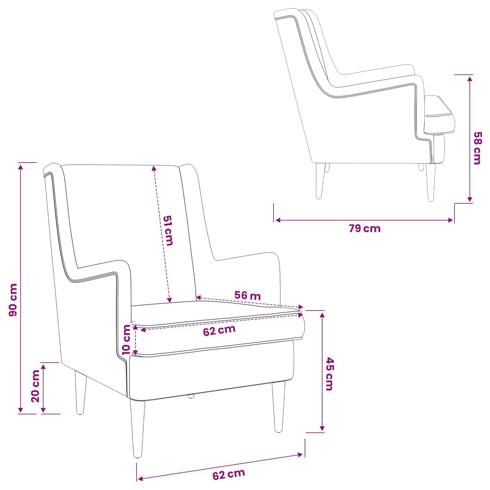 Sillón moderno de tela azul con marco de madera y metal, diseño ergonómico, giratorio y ajustable, ideal para salón, dormitorio u oficina, relajante y elegante