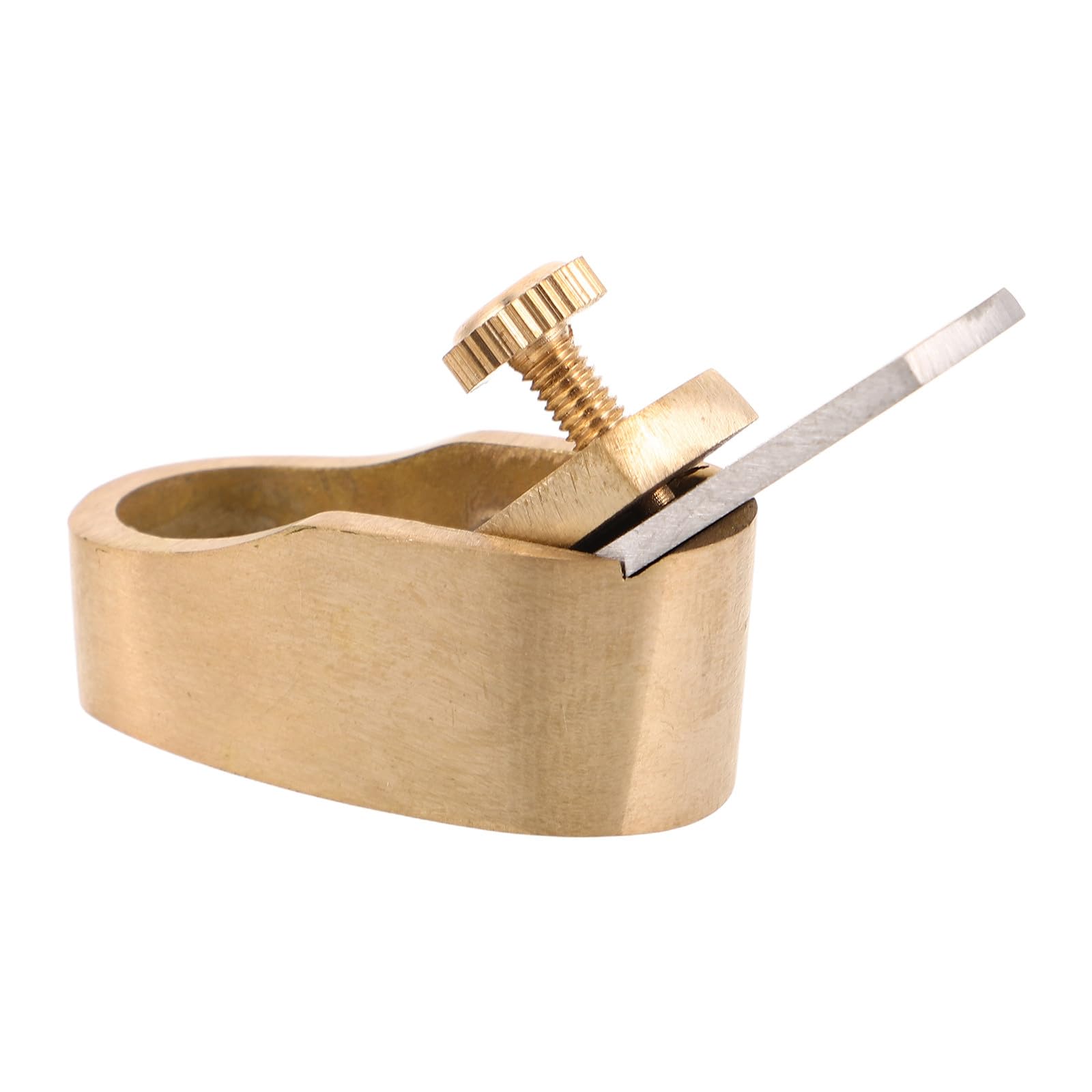Outil de Luthier Mini Rabot en Laiton, Rabot Manuel pour Fabrication de Violons et Projets de Menuiserie Complexes, Accessoire Portable