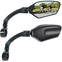 Adjustable Handlebar Bike Mirror, Shatterproof HD Glass, Universal Fit Bicycle Mirror, 360  Rotatable, Compatible with Mountain Bikes, E-Bikes, Road Bikes 1 Pair