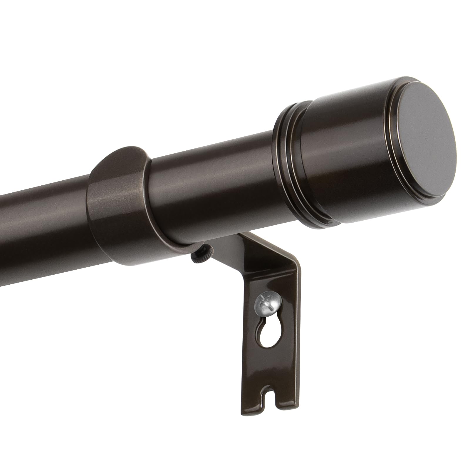 Photo 1 of ***MISSING PIECES -SELLING AS PARTS ONLY*** Curtain Rods Bronze 32 to 144 Inches, HOTOZON 1 Inch Heavy Duty Curtain Rods for Windows 111 to 140 Inches(9.2-11.6 ft), Telescoping Adjustable Drapery Rod with Simple End Cap Finials