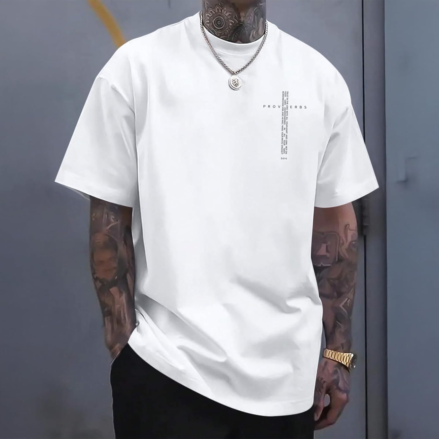 Christian Shirts for Men Vintage Religious Cross Bible Verse T-Shirt Jesus Faith Tshirt Inspirational Graphic Tees - Image 2