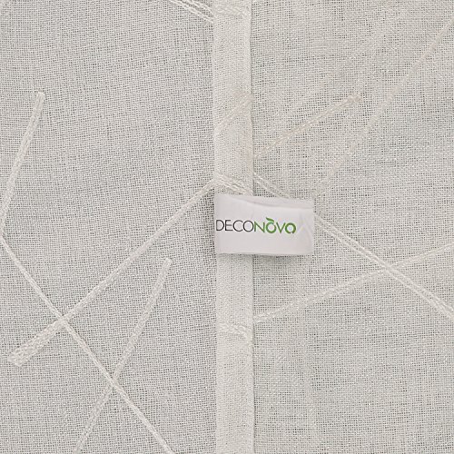 Deconovo Tende Trasparenti in Voile Ricamate per