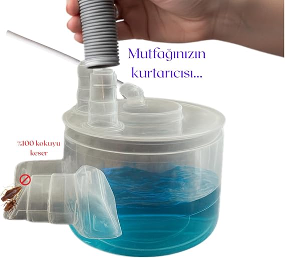 Mutfak Gider Sifonu,%100 Koku Kesme Özellikli, Su Sızdırmaz, Tüm Hortumları Toplayan Sistem