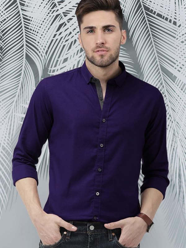 Pinkmint Camicia combinata da uomo a maniche lunghe vestibilità regolare abbigliamento formale abbigliamento casual