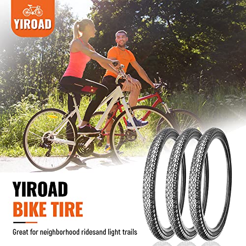 Yiroad Bike Tire,26"X 2.125" Folding Beach Cruiser Bicycle Replacement Tire，Include Tubes，2 Pack #TOP4