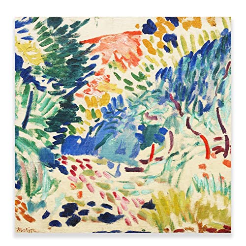 Henri Matisse Wall Art Prints - Landscape At Collioure Poster - Impressionism Oil Painting Reproduction Canvas Wall Art For Living Room Bedroom Bathroom - Matisse Wall Decor Unframed(Landscape At Collioure,12X12In/30X30Cm) #TOP16