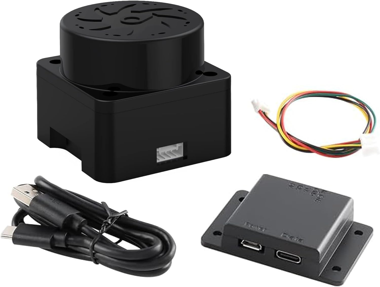 WayPonDEV T-mini Plus 360 Degrees 2D Lidar Sensor Scanner, 12m(40ft) ToF Micro Ranging Module Rangefinder for Robots Drones UAV Obstacle Avoidance, Support ROS/ROS2 Win Linux SDK