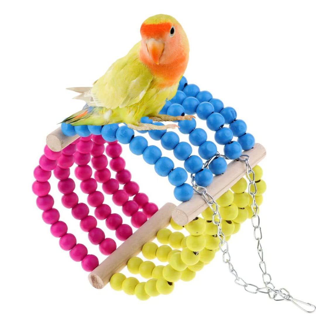 Western Era Bird Swing Toy Multi-Color Beads Interesting Durable & Safe, Provides Exercise Swing & Chewing Pendant Outdoor for Birds Cage (B0BQBW56BY) Amazon Price History, Amazon Price Tracker