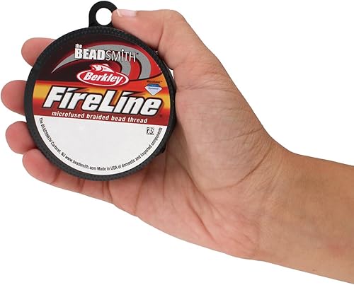 Miniatura 6 de The Beadsmith Fireline by Berkley - Hilo trenzado microfusionado - Prueba de 4 libras, diámetro de 005".12mm, carrete de 50 yardas, color cristal -