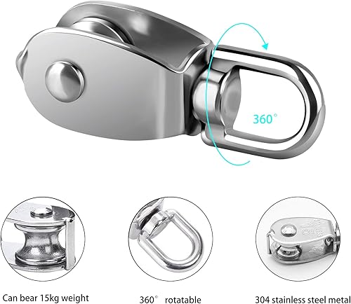 Miniatura 3 de FUQUN Accesorios de casa del árbol para niños, polea con cable de cubo, accesorios de casa de juegos para niños, poleas para niños, accesorios de