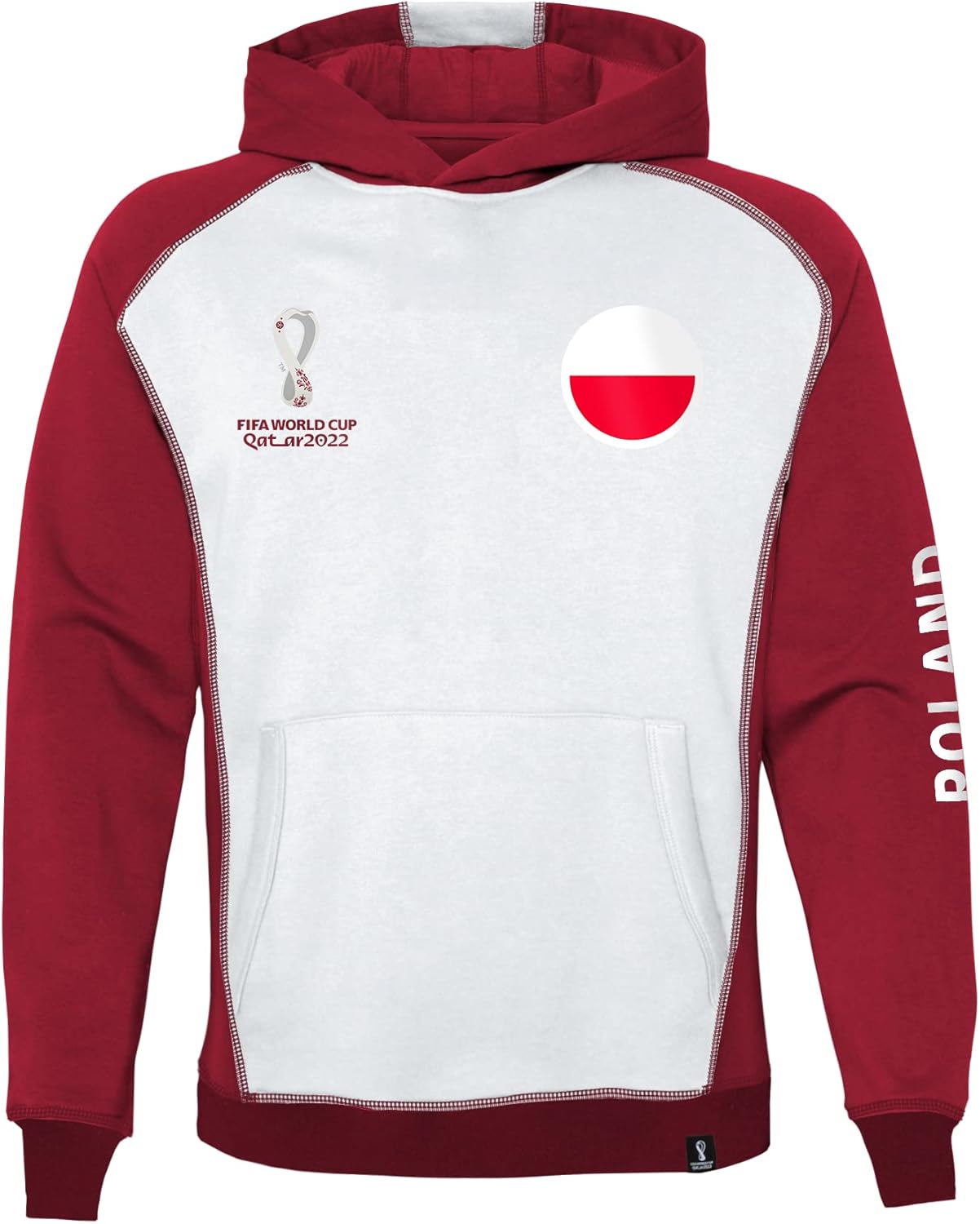 Outerstuff Unisex Kids' FIFA World Cup Contrast Raglan Tech Fleece Hoodie