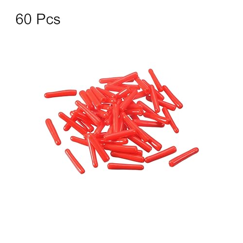 Miniatura 3 de uxcell Tapones de goma para los extremos, 60 unidades de protectores de rosca de tornillo redondos de 0.059 in de diámetro, tapas de agujeros para
