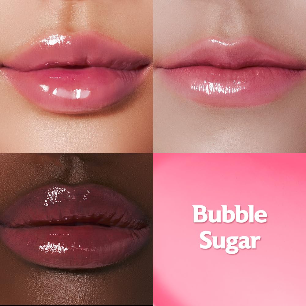 milktouch Vegan Glow Up Collagen Lip Balm–Hydrating Lip Care with Collagen, Peptide, PDRN, Cica & Shea Butter for Dry Lips Repair, Anti-Aging, Non-Sticky Moisturizer for Fuller Lips(15g) #Bubble Sugar