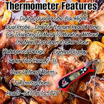 Digital Meat Thermometer with Dual Probes