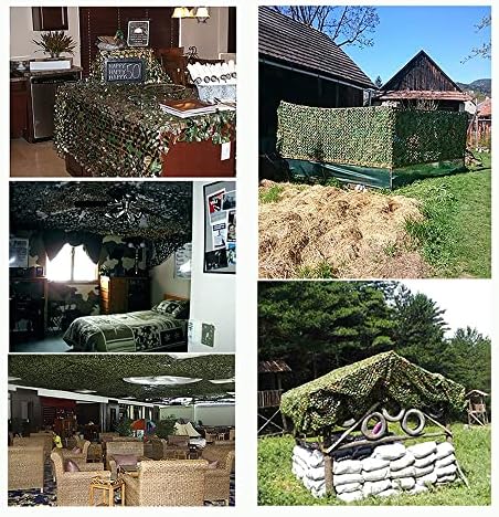 TENCEN Dual Mesh Custom Camouflage net for Blind Decor Courtyard Sunshade Photo Camp Fish Farm Factory Shelter Car Concealment Party Exhibit Backdrop Curtain Ceiling Fence Canopy Cover - 5