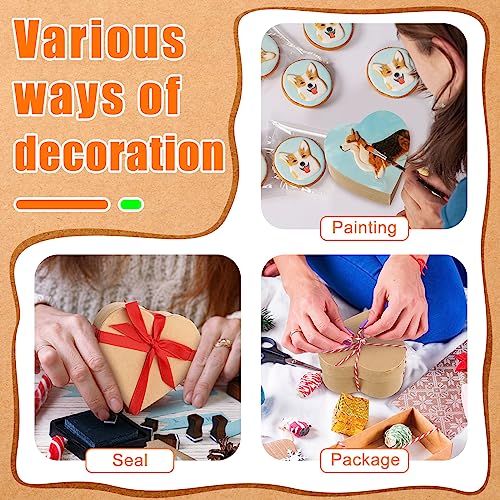 Geyee 24 Pcs Heart Shaped Paper Mache Box, Gift Box with Lid 3. 9 Inch Nesting DIY Cardboard for Decoupaging Painting Storing Jewelry Treasure