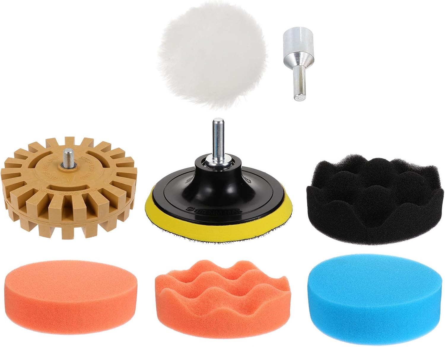 8pcs Eraser Wheel Decal Remover with Sponge Pad for Adhesive Cleanup