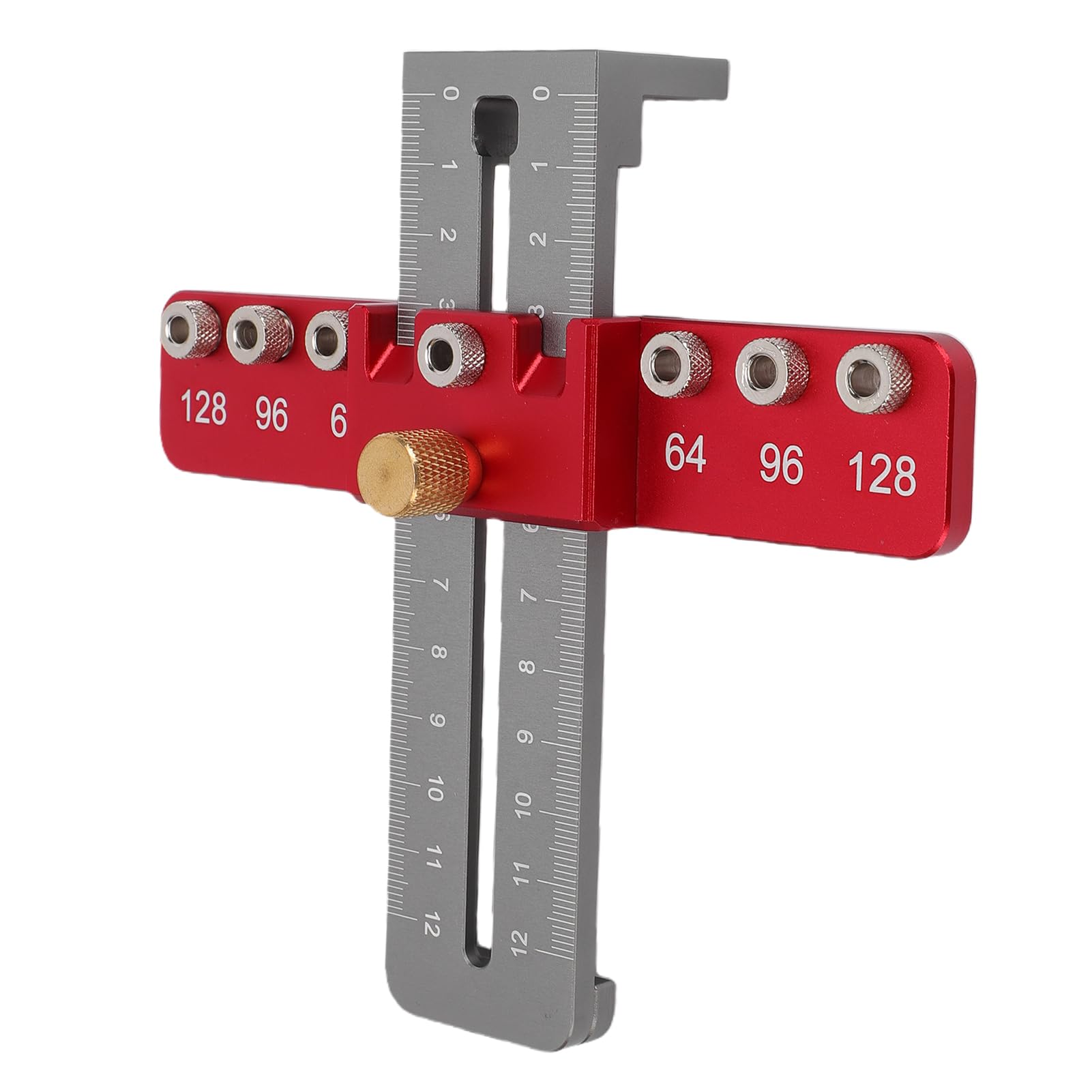 Plantilla para herrajes para gabinetes con espacio ajustable entre orificios 64 mm 96 mm 128 mm
