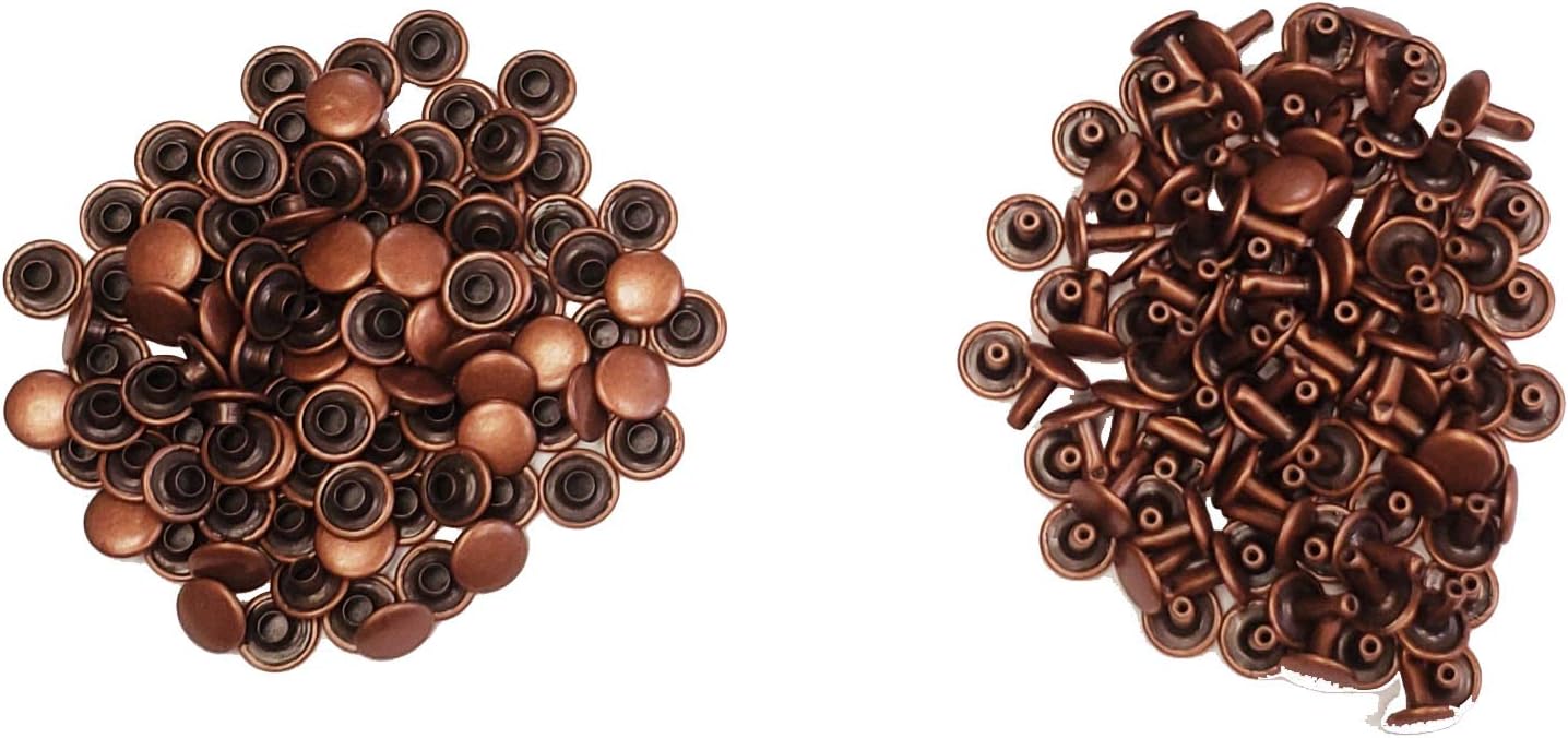 Springfield Leather Company's Antique Copper Medium Double Cap Rivets 100 Pack : Arts, Crafts & Sewing