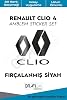4 Emblem Coating Sticker Set Compatible with Graficar Design Renault Clio, Brushed Smoked