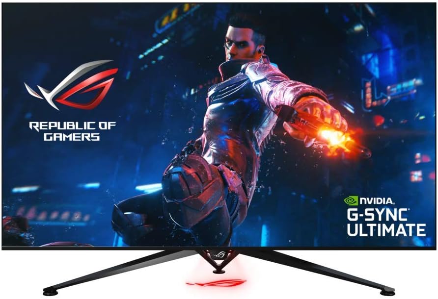 ASUS ROG STRIX Curved PG65UQ, 65 Inch UHD (3840 x 2160) Gaming Monitor, Up to 144 Hz, 1000nits, DP, HDMI, USB 3.0, G-SYNC Ultimate, FALD 384 Zones, DisplayHDR 1000, UHD Premium