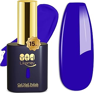 YTD Likomey Esmalte Semipermanente de Uñas en Gel UV LED,15ml Azul Klein Esmaltes de Gel Diseño de uñas Salón en casa Manicura artística,CS004