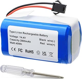 K KYUER 2800 mAh Robot Vacuum Cleaner Battery for Denkee 600 DK600 Bagotte BG600 BG700 BG750 Proscenic 850T Lubluelu SL60D…