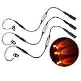 3 Pack Orange LED Micro Effect Lights Flash Blink Strobe Flicker dimmer Control 9V for Props Scenery