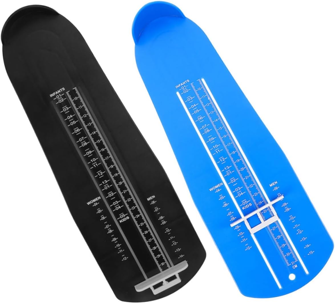 VALICLUD 2pcs Foot Measuring Ruler Shoes Measurer Shoe Sizer Measuring Devices Plastic Material Portable