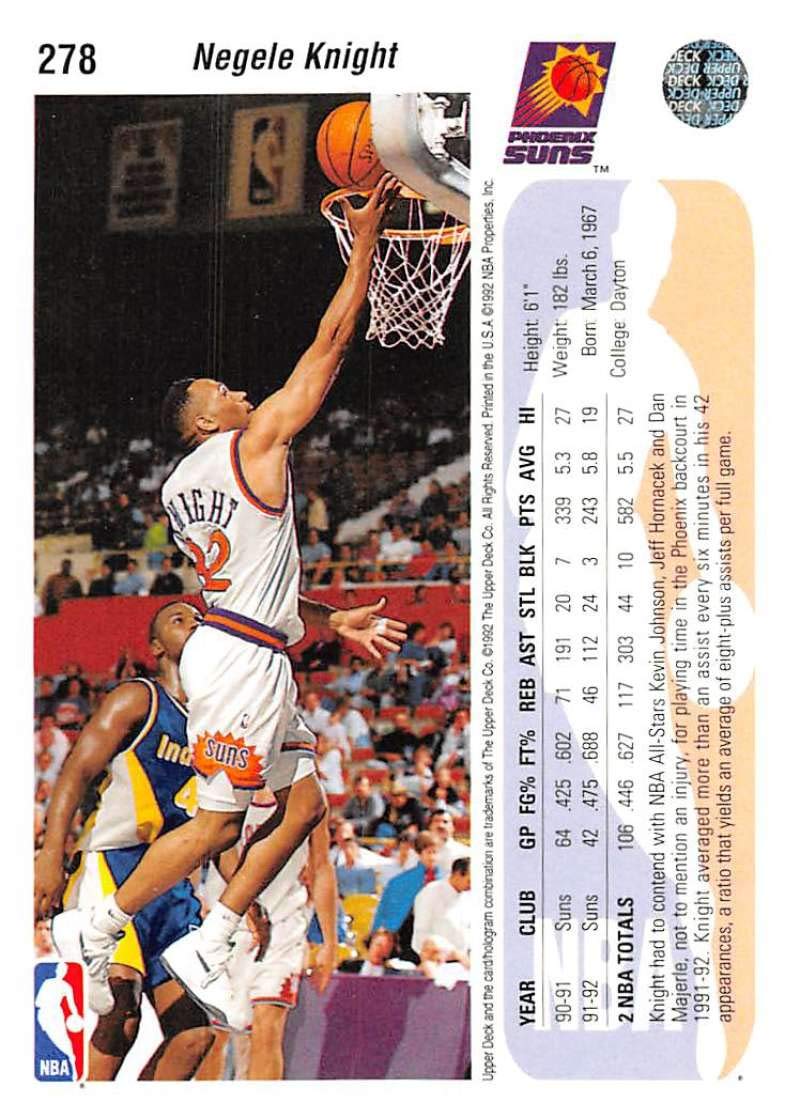 Amazon.com: 1992-93 Upper Deck Basketball #278 Negele Knight