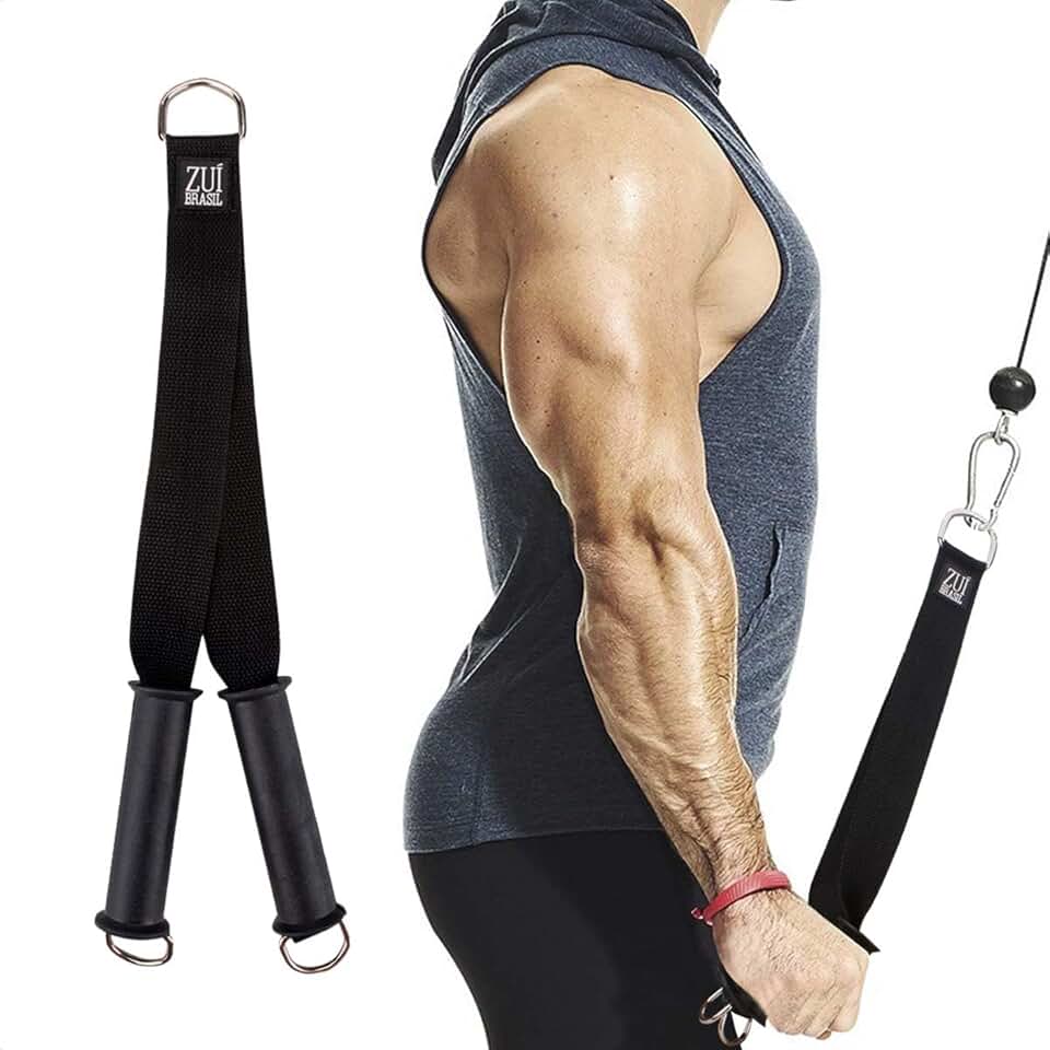 Puxador Cross Over Fita Para Tríceps Manopla Puxador Corda - Puxador Tríceps Academia, Puxador Academia, Puxador Fita Tríceps, Puxador Corda, Corda Tríceps